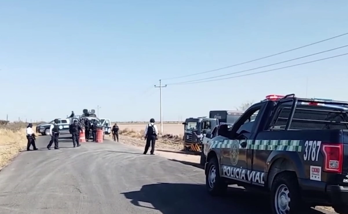 Emboscan y queman a cuatro policías en Villa de Cos, Zacatecas