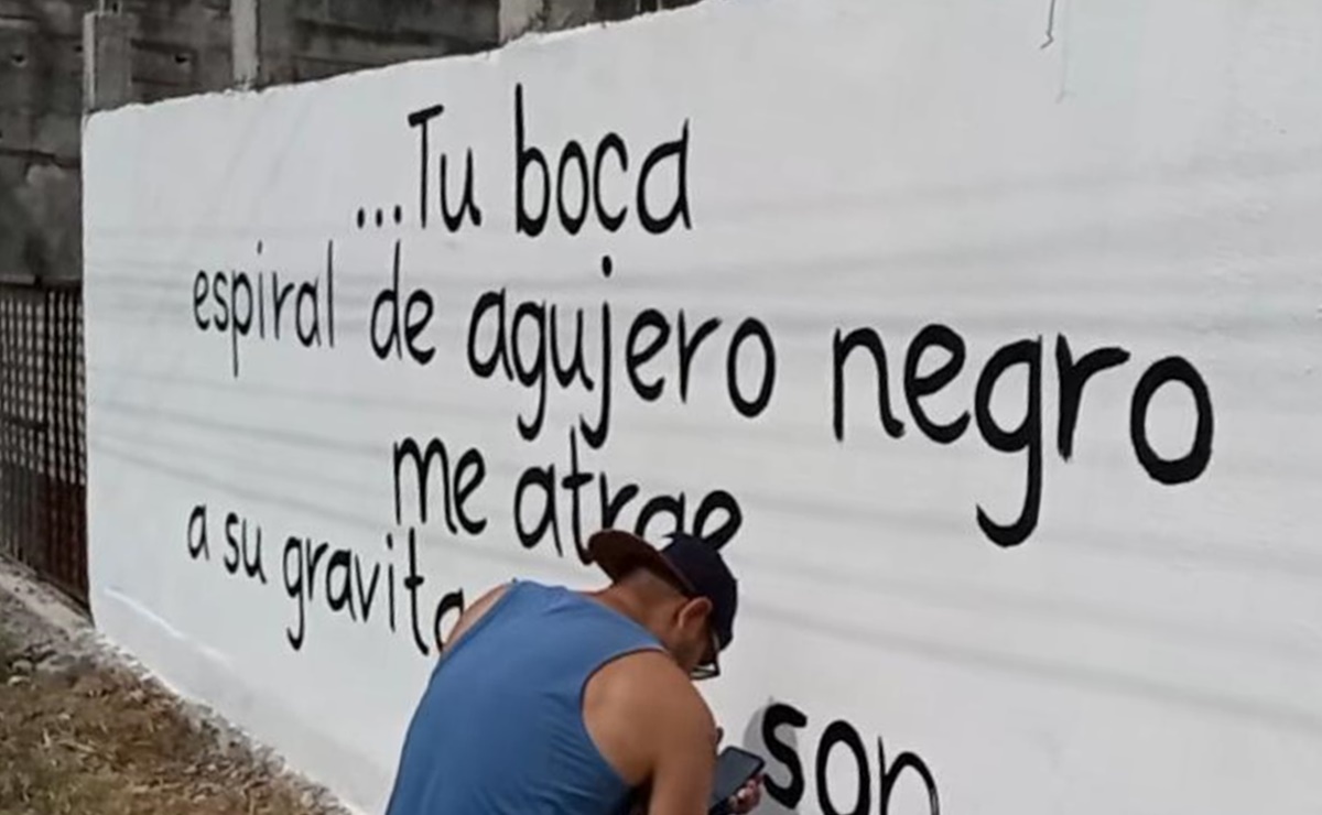 Poesía en Ciudad Valles: Reacción Poética deja fragmentos líricos en muros del municipio