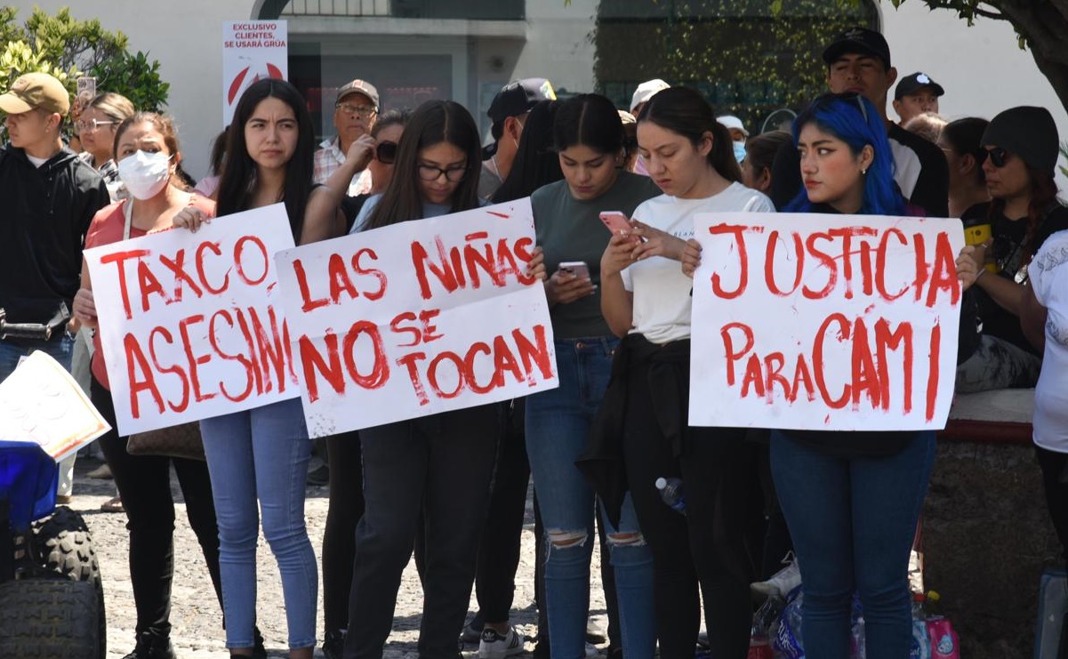 Protestan para exigir justicia por Camila "N", niña de 8 años hallada sin vida en Taxco, Guerrero
