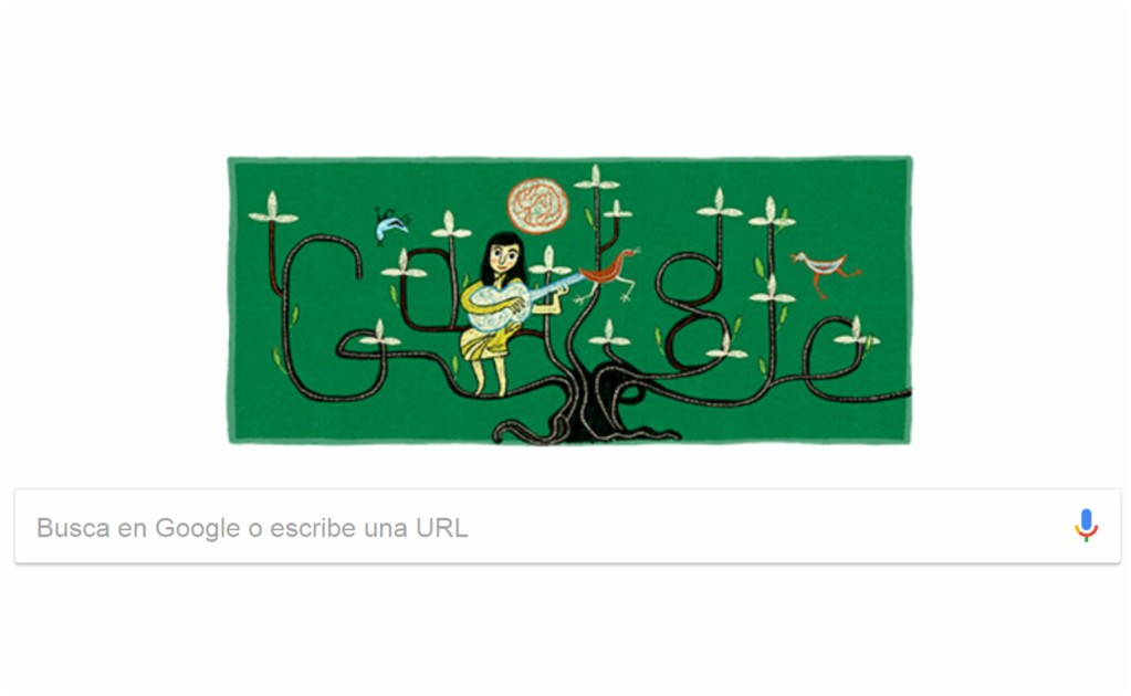 Google recuerda a la compositora y cantante chilena Violeta Parra