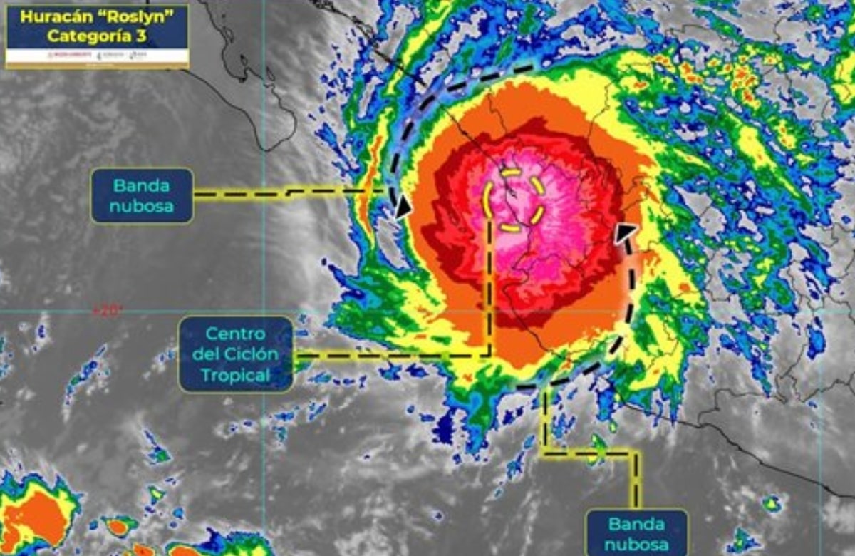 Minuto a minuto paso del huracán “Roslyn”