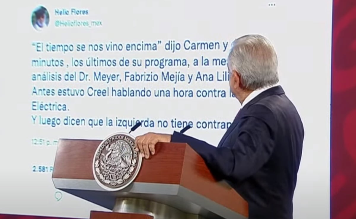 Carmen Aristegui responde a "ataque" de AMLO por tuit del caricaturista Helio Flores