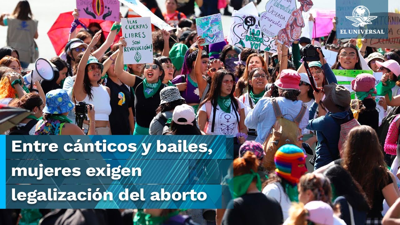 Con batucada y pañuelos verdes, mujeres exigen la despenalización del aborto 