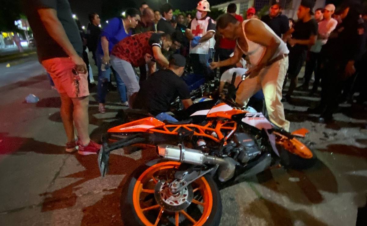 VIDEO: Graban muerte de joven durante arrancones de motos de Minatitlán, Veracruz