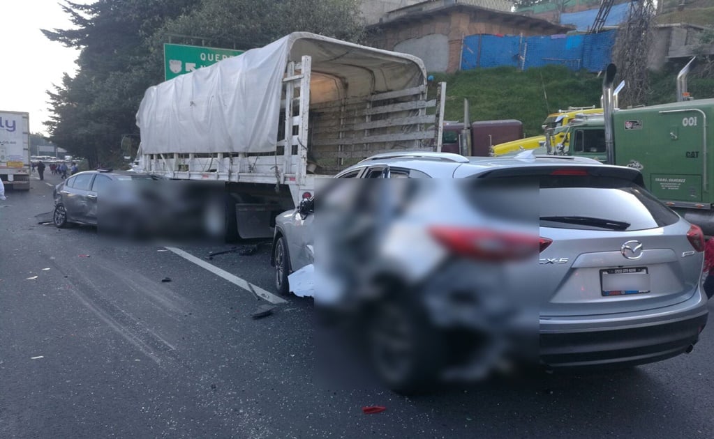 Se registra choque múltiple en autopista México-Toluca 