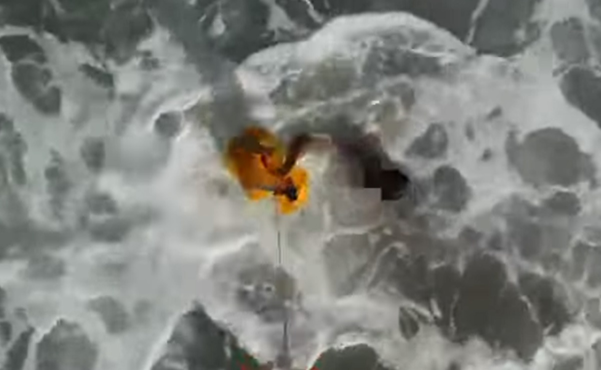 Captan en video cómo dron salva a adolescente que estaba a punto de ahogarse en playa de España