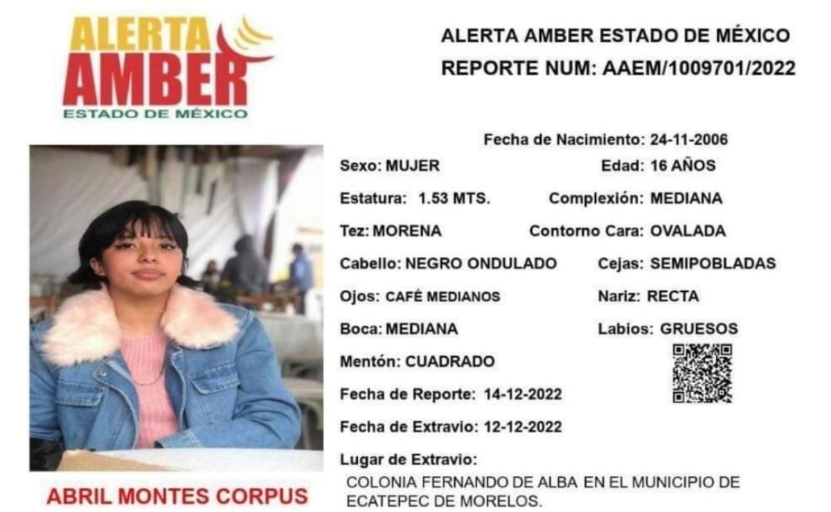Célula de Búsqueda se integra a la localización de Abril Montes, desaparecida en Ecatepec