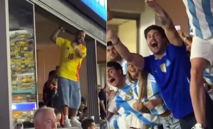 Maluma fue presa de la pasión y tuvo un choque con fans argentinos en la Final de Copa América