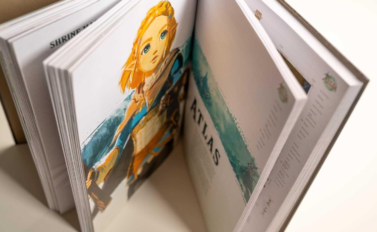 Páginas interiores y contenido detallado de la guía oficial de Zelda