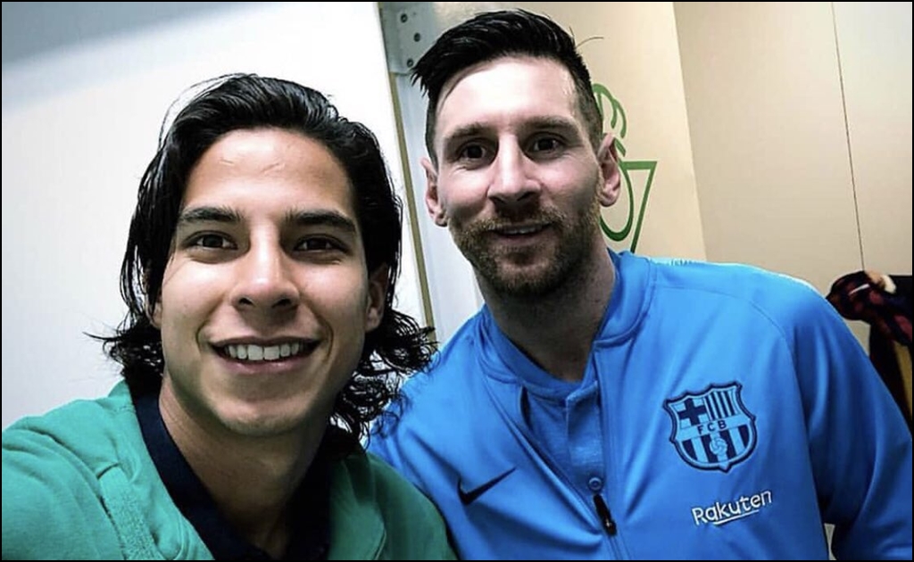 El día que Diego Lainez conoció a Lionel Messi
