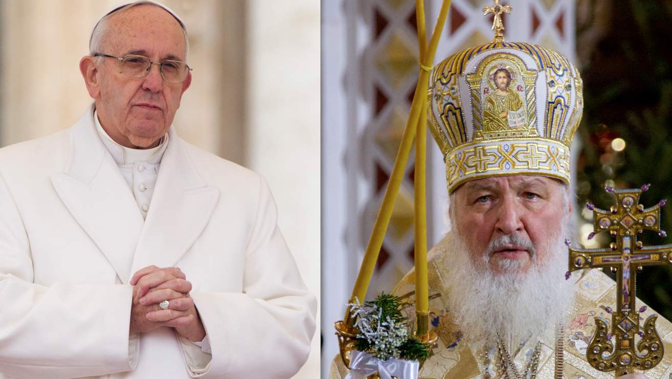 El papa Francisco y Kirill, patriarca de la iglesia ortodoxa, reunidos por crisis en Rusia