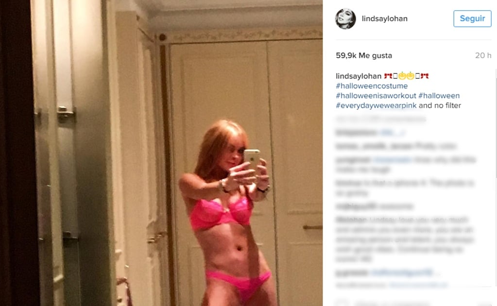 Lindsay Lohan comparte foto en lencería
