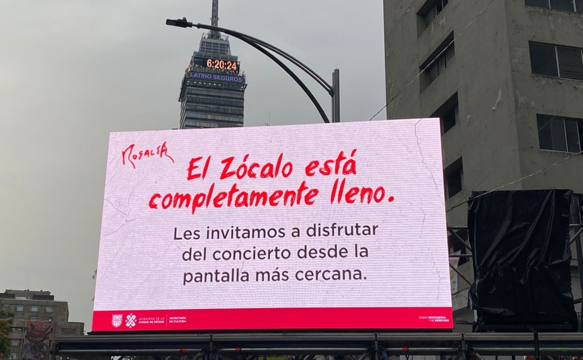 En el Zócalo y más allá: instalan pantallas para concierto de Rosalía hasta en Avenida Juárez. FOTOS