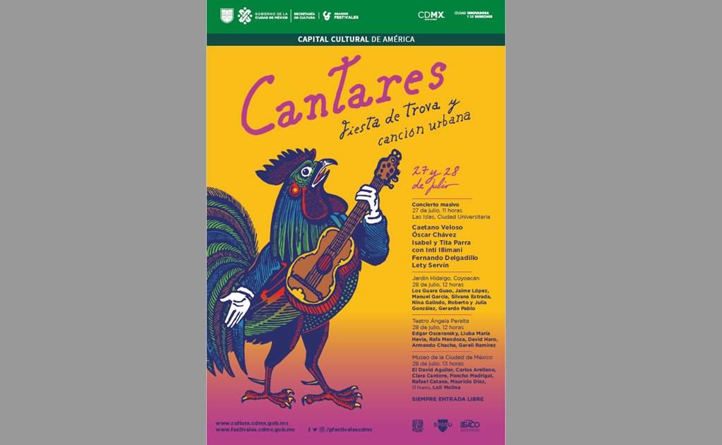 Anuncian festival "Cantares" en la CDMX; será de trova y canción urbana 