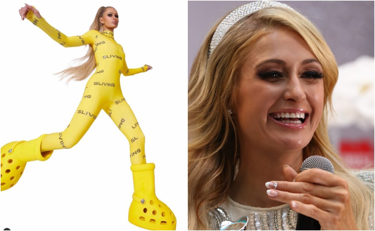 Paris Hilton, imagen de los divertidos Crocs Big Yellow Boot