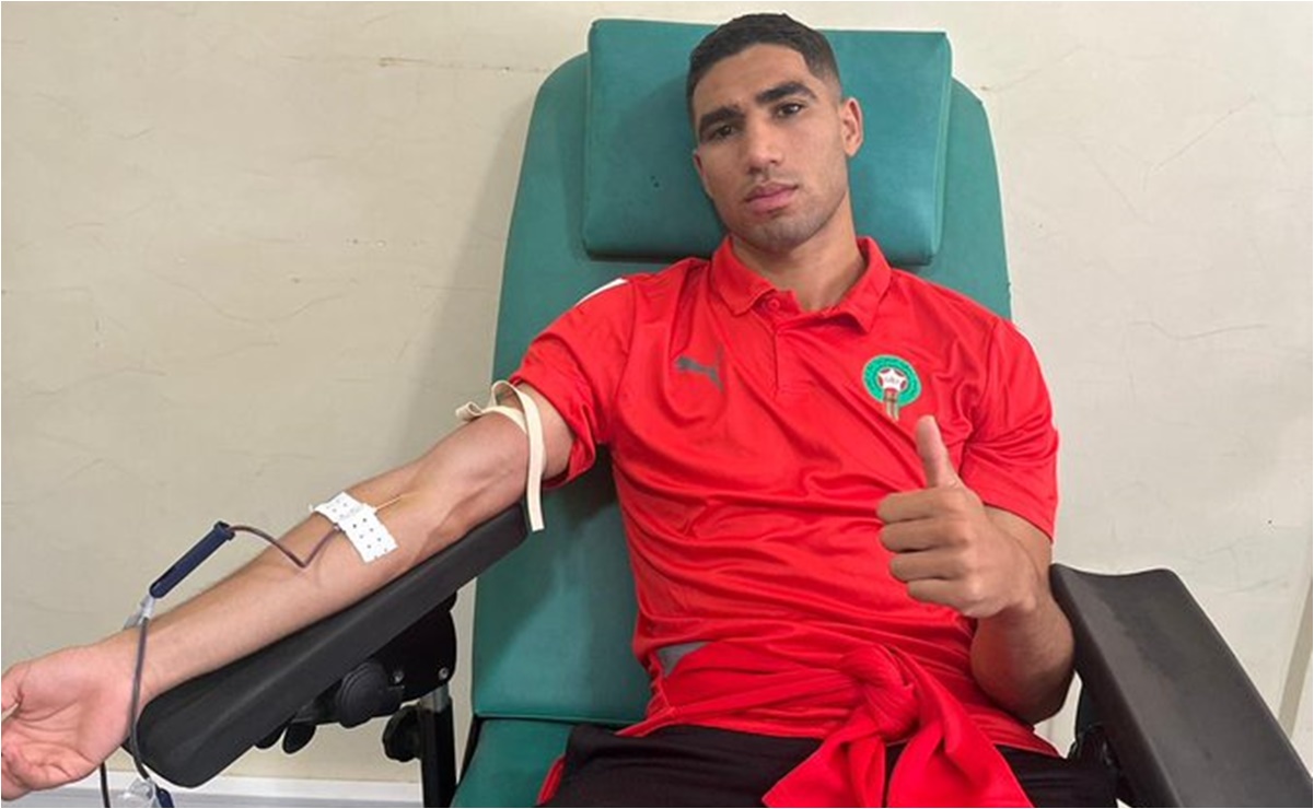 Selección de Marruecos apoya a los damnificados por el terremoto en Marrakech donando sangre