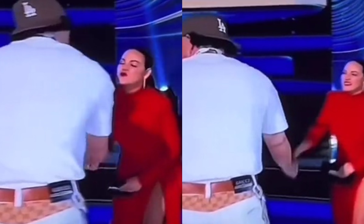 VIDEO: Bad Bunny se niega a un beso de Maite Perroni en pleno escenario