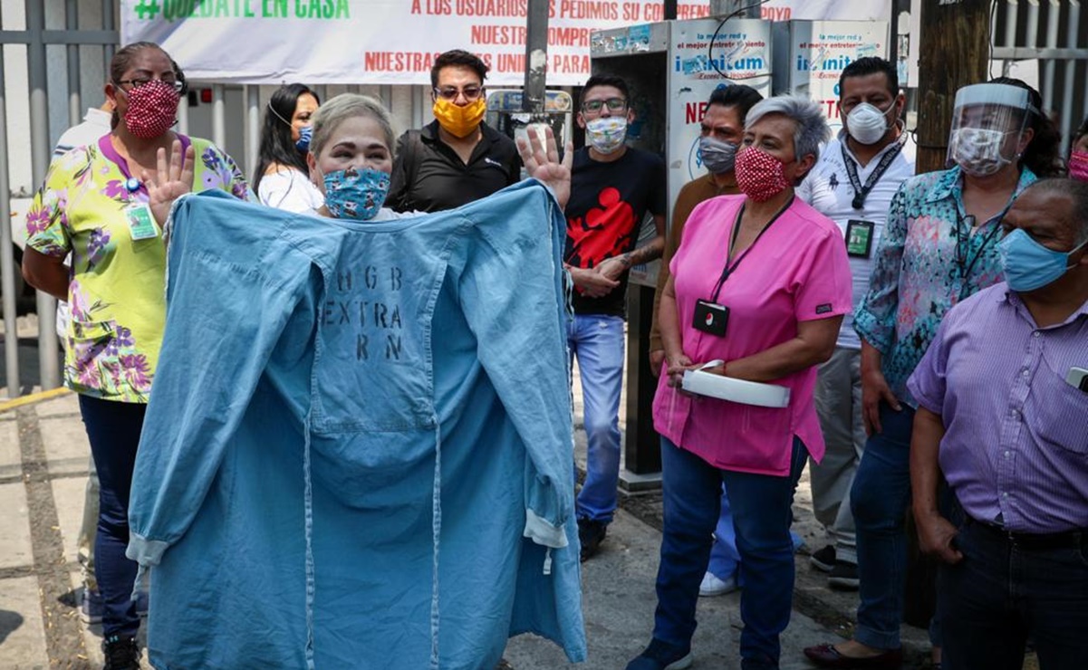 Personal médico del Hospital Balbuena protesta por falta de insumos ante coronavirus