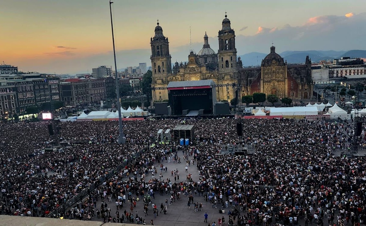 Conoce los 6 conciertos masivos más importantes en el Zócalo de la CDMX; Rosalía entra al top