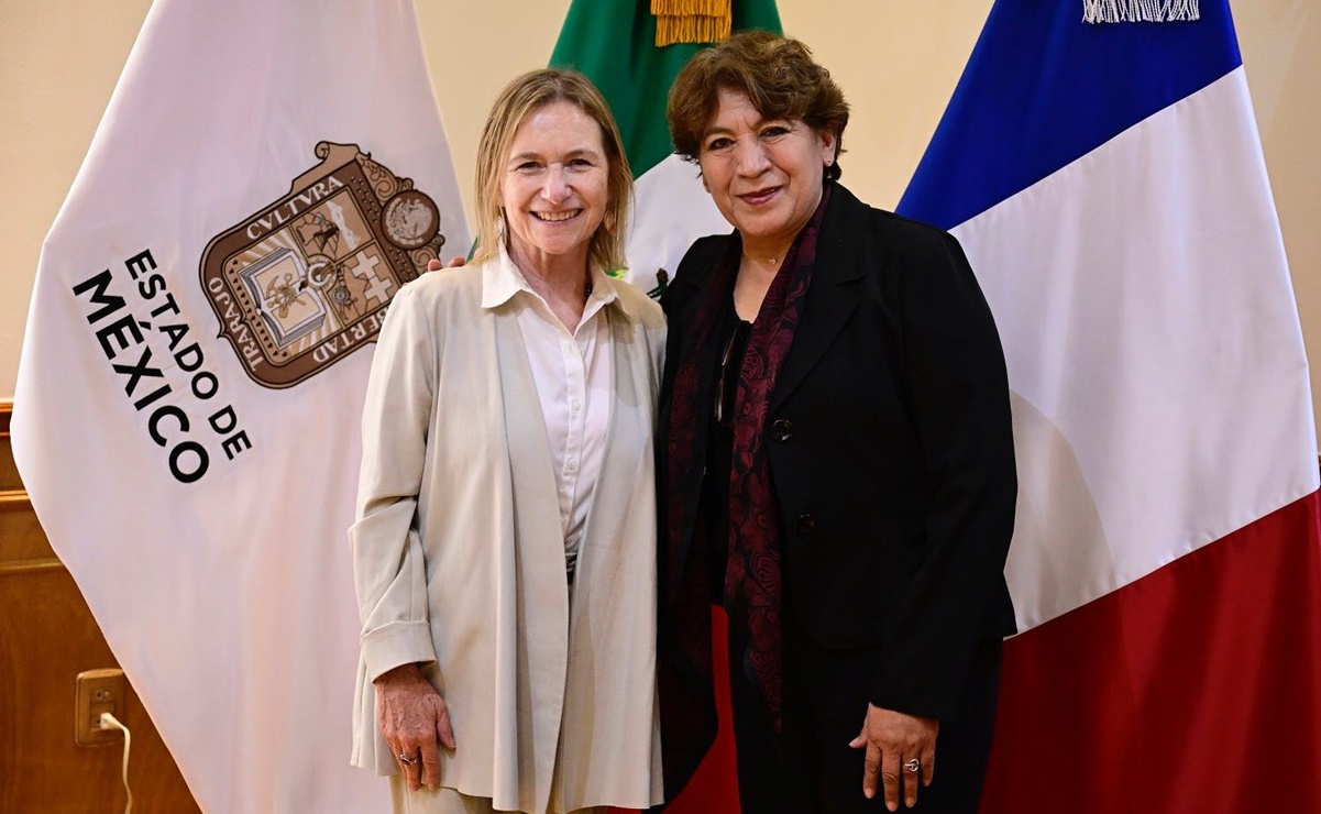 Delfina Gómez se reúne con la embajadora de Francia en México