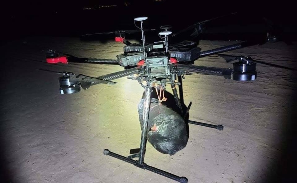 Patrulla fronteriza derriba dron enviado desde Sonora con 2.9 kilos de heroína en Arizona