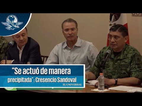 Ejército y Guardia Nacional actuaron de "manera precipitada": Luis Cresencio Sandoval