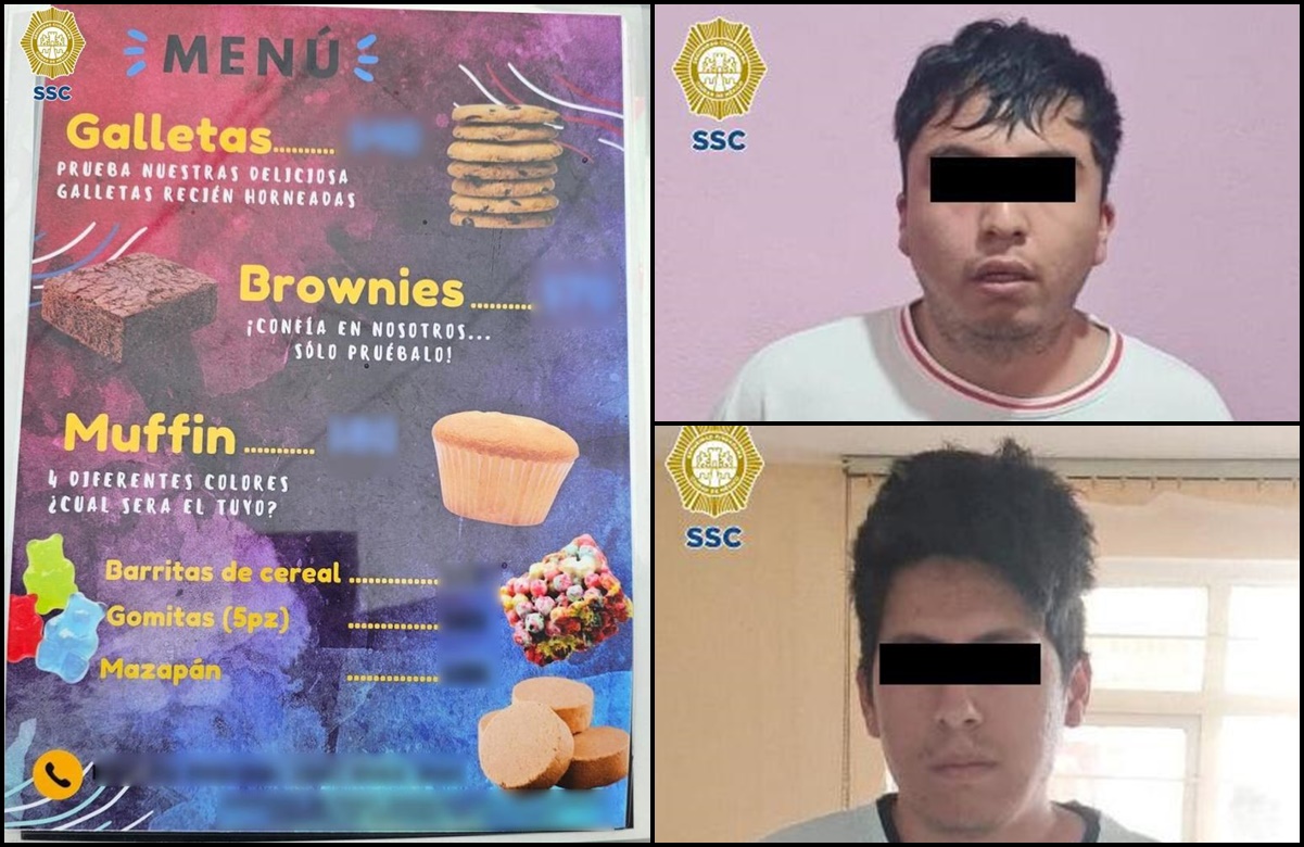 Distribuidores de postres con marihuana en CU son detenidos en la Álvaro Obregón 