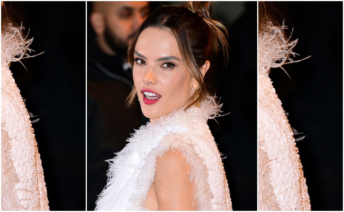 Alessandra Ambrosio luce irreal figura con elegante y sensual conjunto en la Semana de la Moda de París