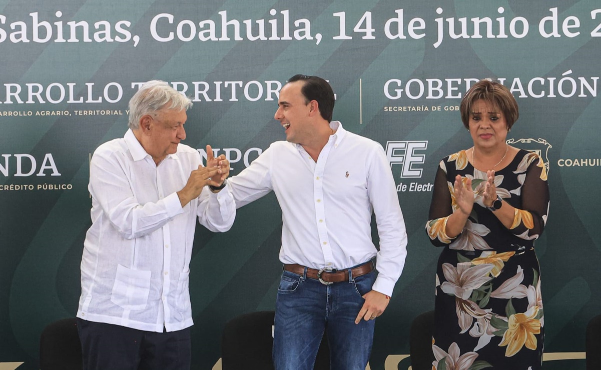 VIDEO "¡Fuera!": Gobernador Manolo Jiménez recibe rechifla en primer acto de AMLO y Sheinbaum en Coahuila 