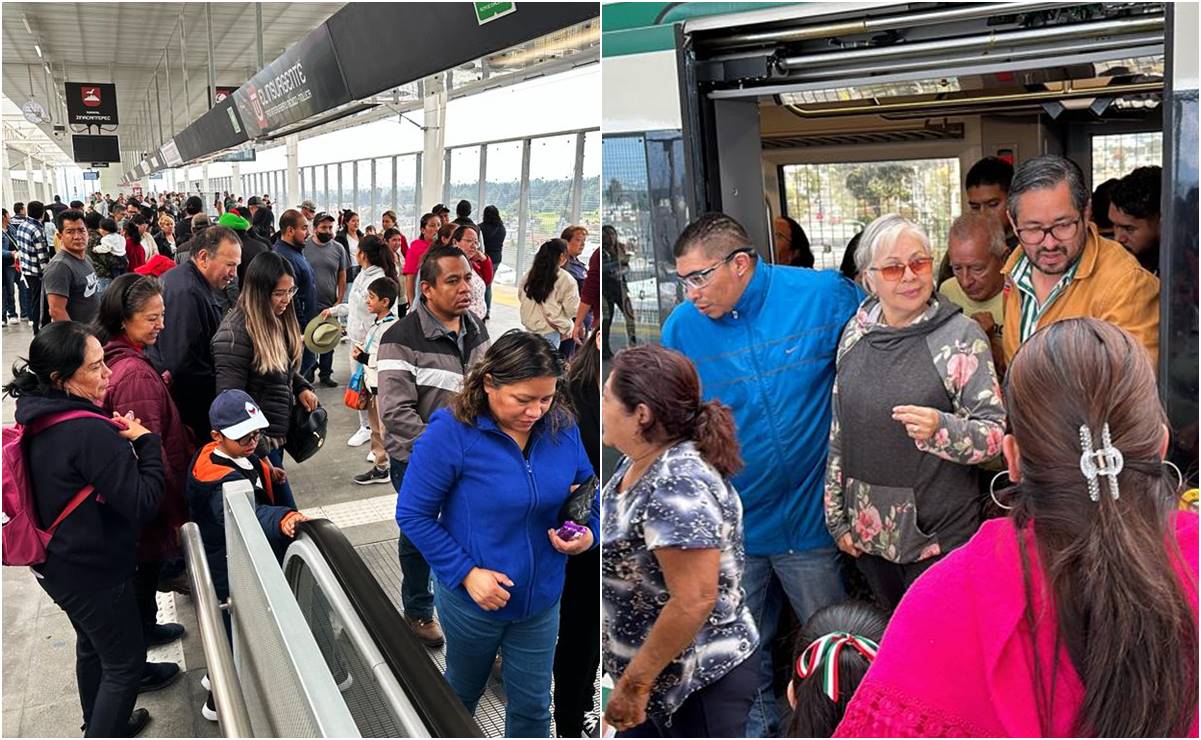 Con más de 100 pasajeros por hora, así va el primer día del Tren Interurbano México-Toluca