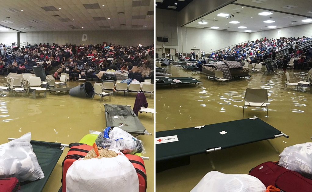 Se inunda refugio para damnificados por "Harvey"