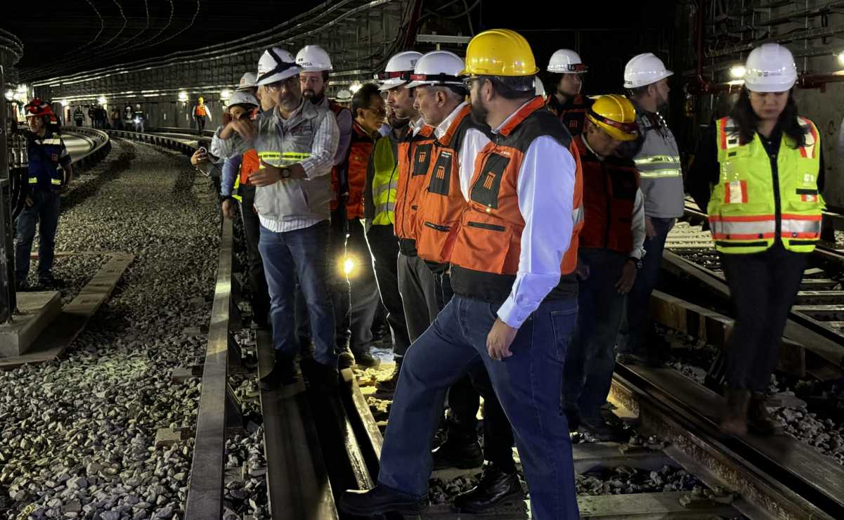 Concluyen instalación de 11 aparatos de vía en tramo en obra de la L1 del Metro