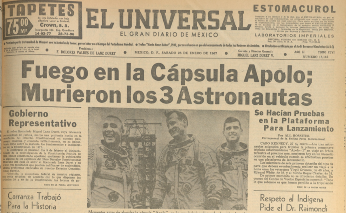 El incendio del Apolo I, la primera tragedia de la NASA en la que murieron tres astronautas