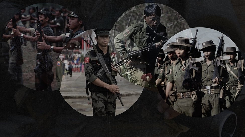 Los grupos armados étnicos que se enfrentan al régimen militar en Myanmar