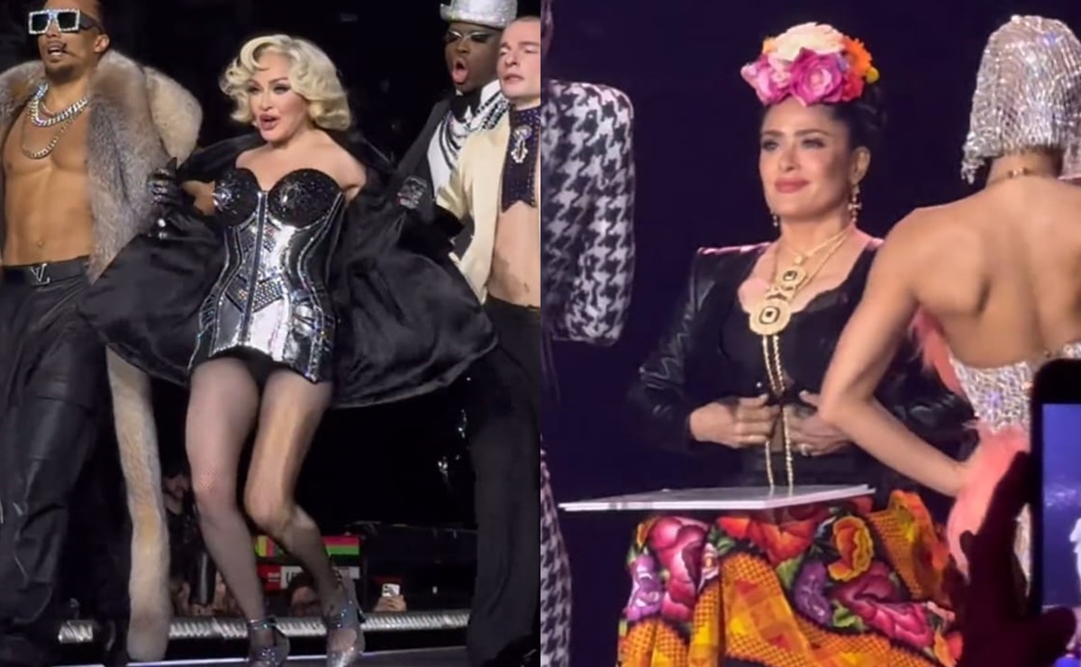 Salma Hayek y Madonna comparten escenario en concierto de CDMX; ‘’viva México, cabro…’’, dicen 