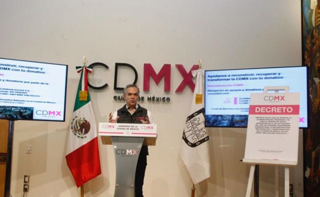 Mancera presents reconstruction plan for Mexico City