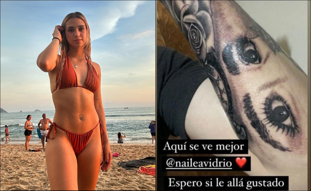 Nailea Vidrio fue sorprendida por un admirador de Instagram que se tatuó su mirada en el brazo