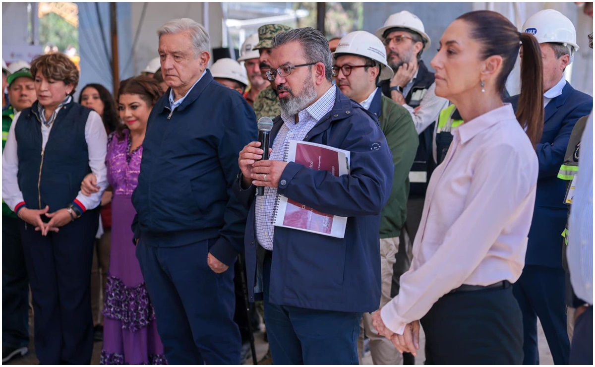 AMLO y Claudia Sheinbaum supervisan obras del Trolebús Chalco-Santa Martha y Tren “El Insurgente” 