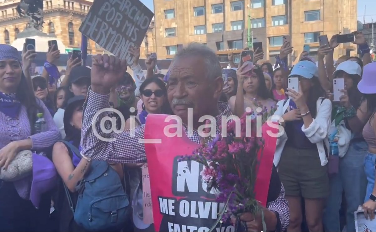 “Así como borraron a Esmeralda, borran miles de desaparecidos”, dice padre de Esmeralda Castillo en marcha por el 8M en CDMX