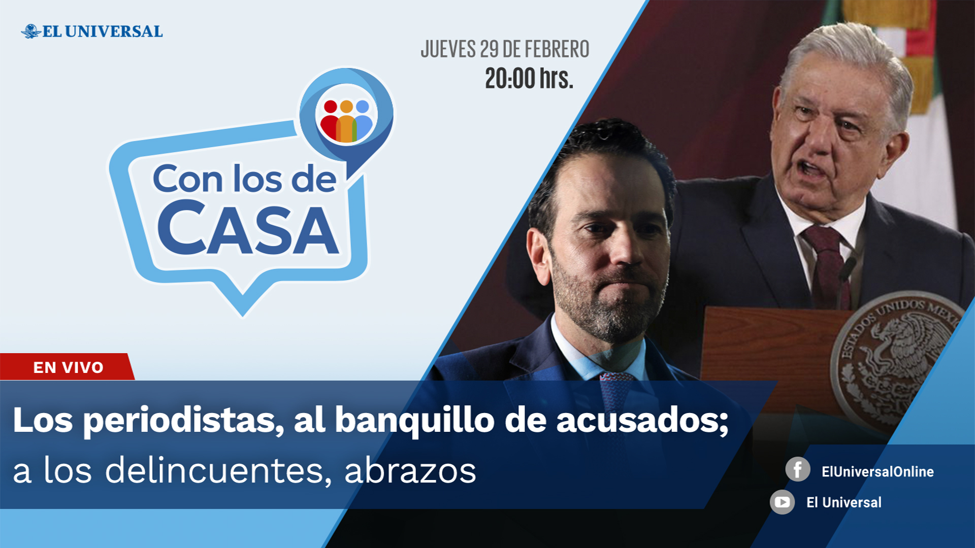 Carlos Loret, al banquillo de acusados; a los delincuentes, abrazos