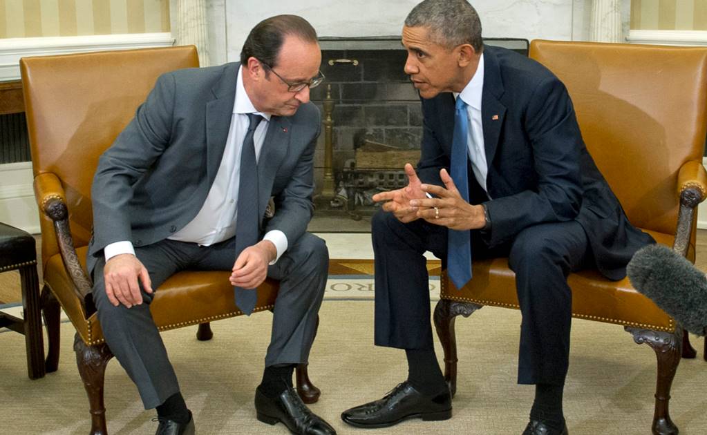 Obama y Hollande se reúnen para planear lucha contra EI