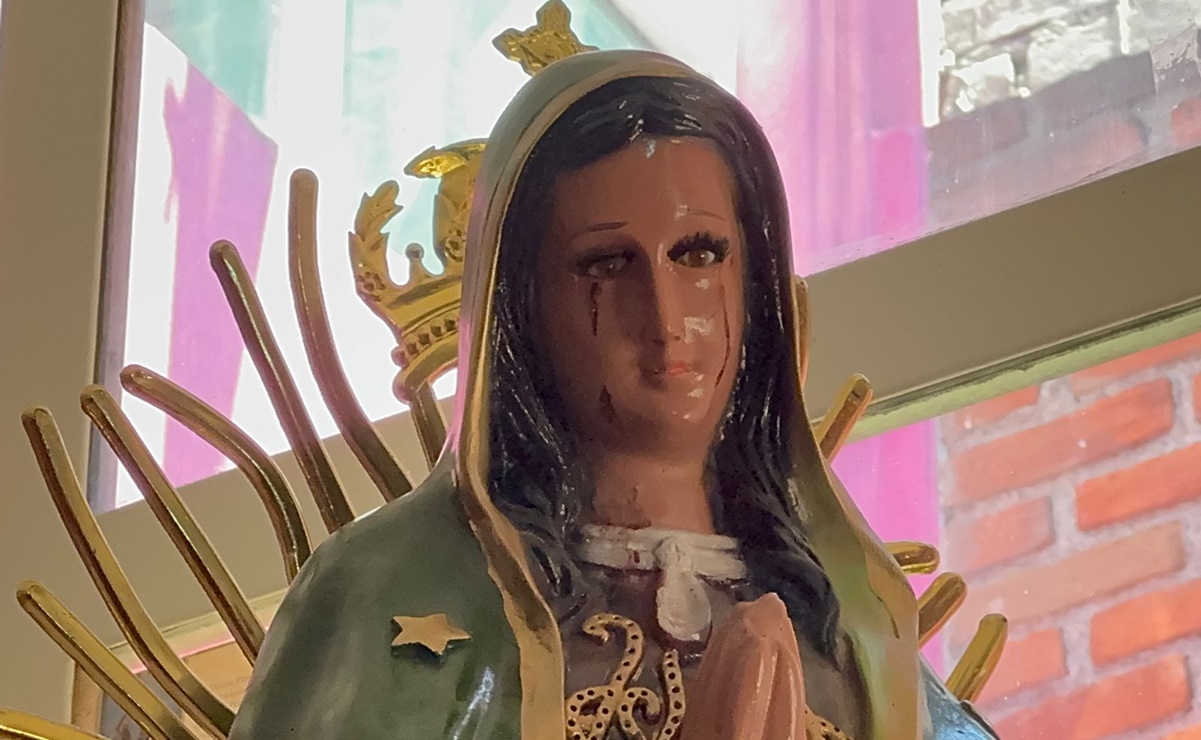 Iglesia Católica investiga supuesta aparición de lágrimas de sangre en figura de la Virgen de Guadalupe, en Morelia