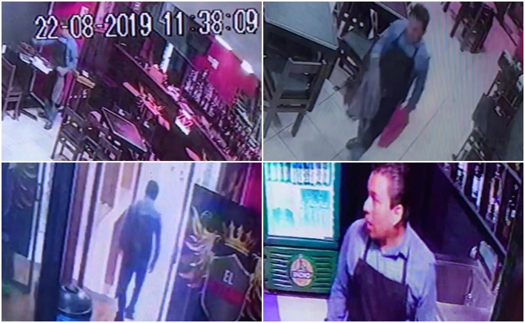 Captan en video a hombre robando dentro de restaurante-bar en Zona Rosa