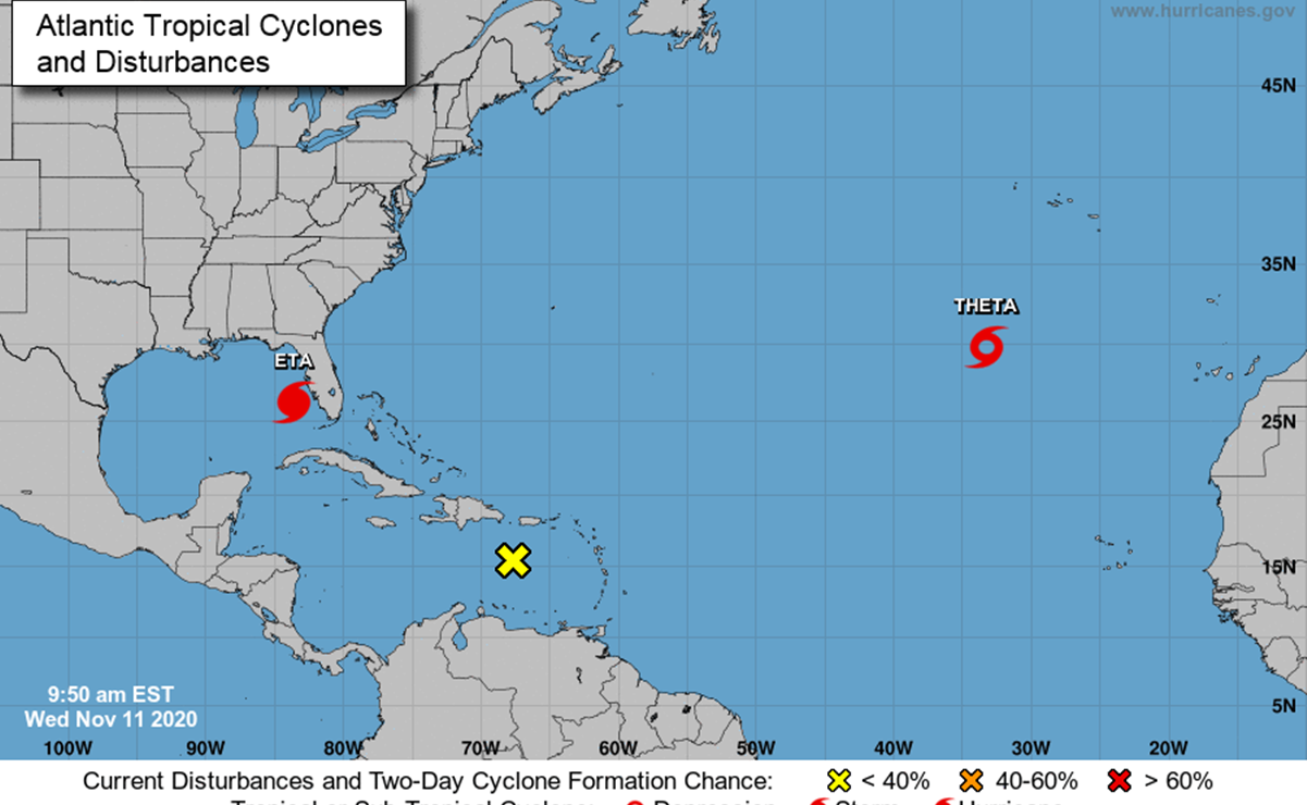 Tormenta “Eta” se convierte en huracán mientras se acerca a costa de Florida