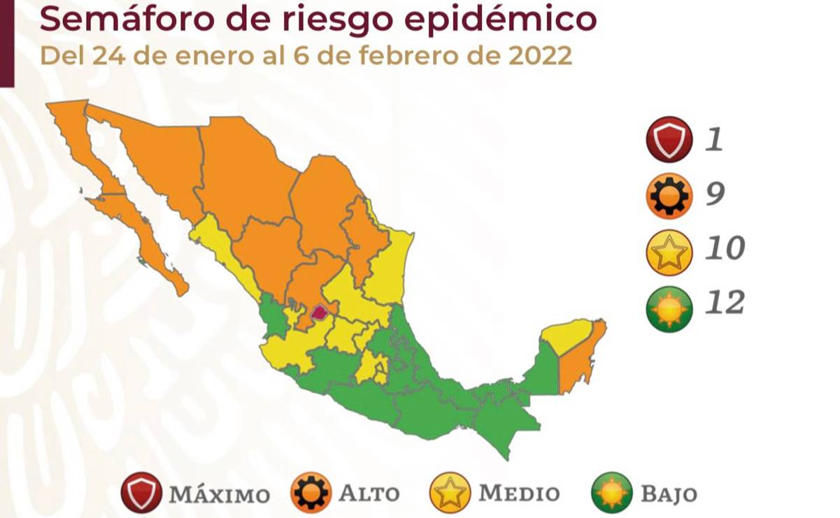 Semáforo federal de Covid coloca a la CDMX en amarillo