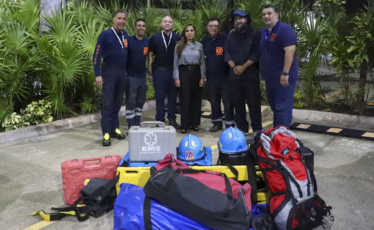 Despegan de Cancún rescatistas especializados para respaldar salvamento en Turquía 