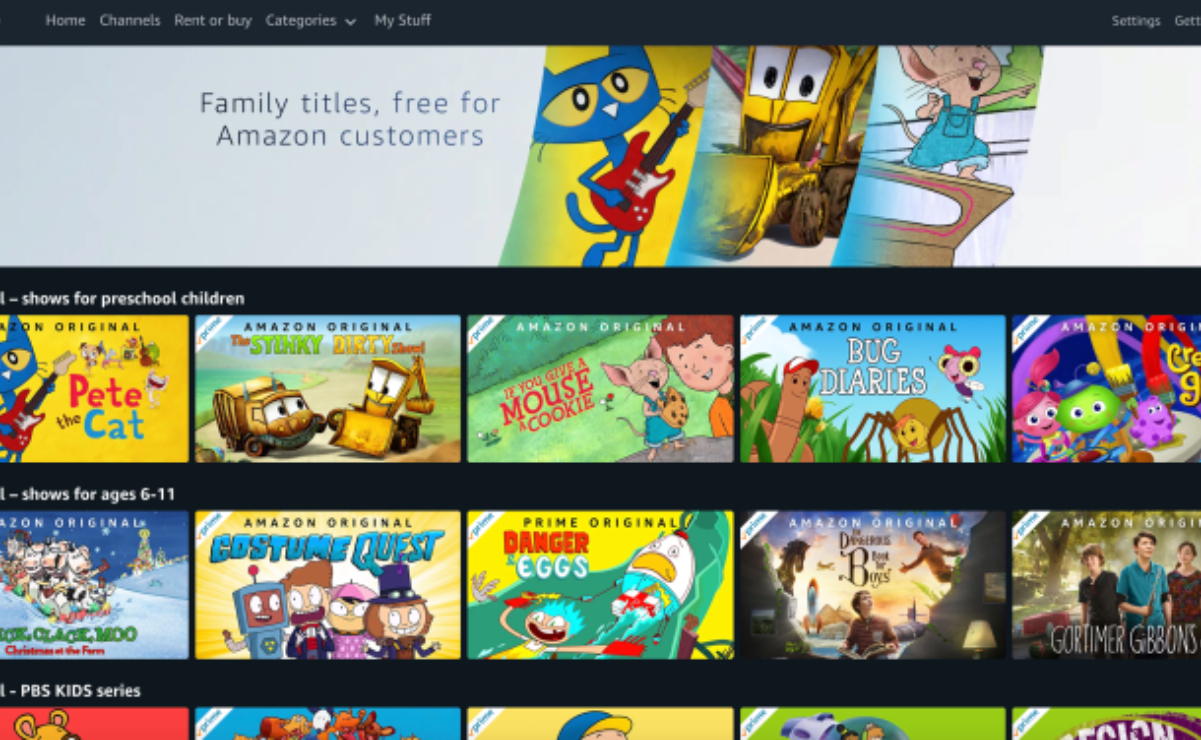 Amazon Prime Video trasmite películas para niños gratis por coronavirus
