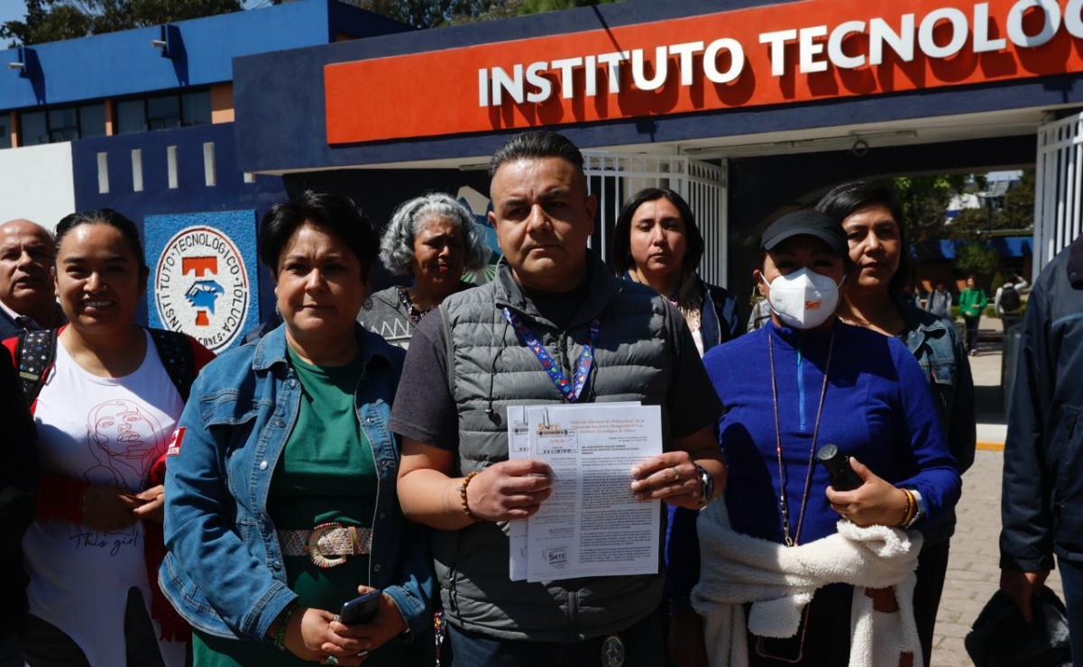 “Sin proselitismo, ni protección a profesores acosadores”: Trabajadores y alumnos bloquean Instituto Tecnológico de Toluca
