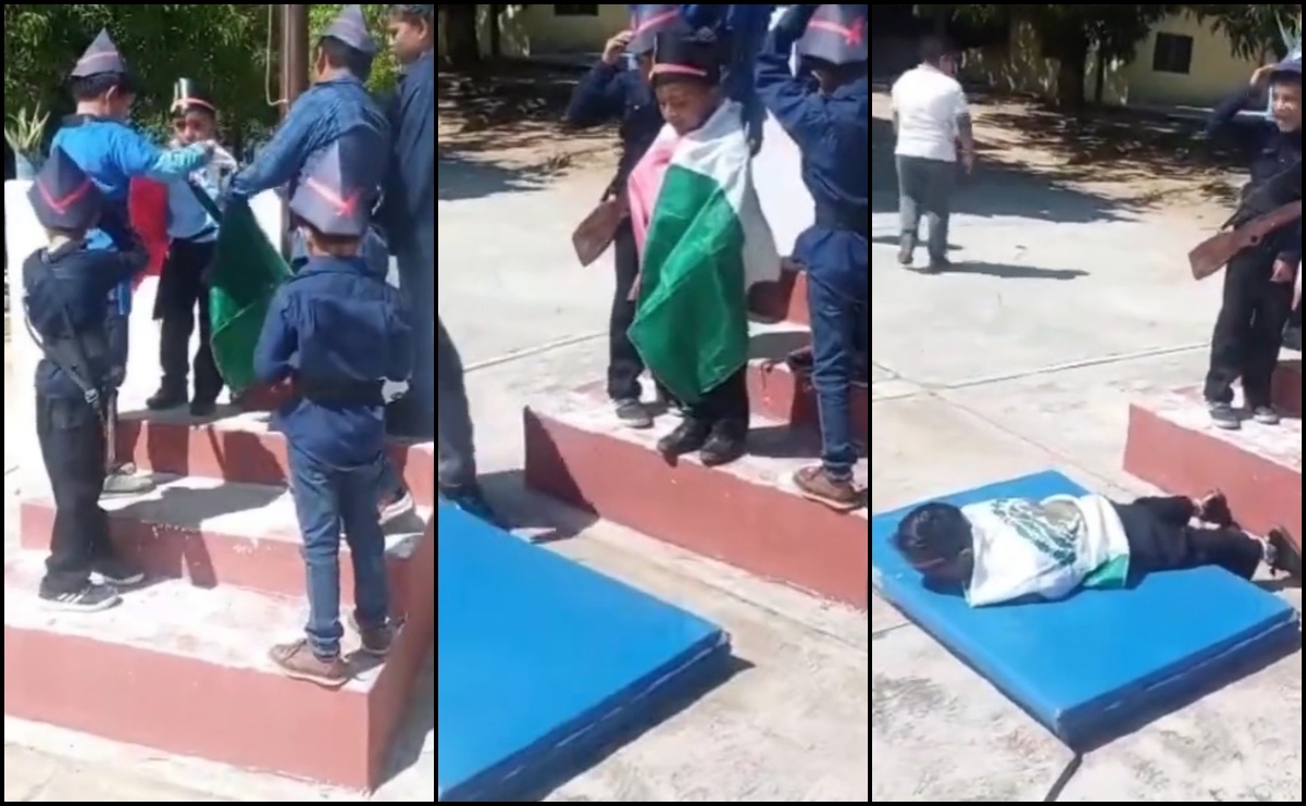 VIDEO: Representación de los Niños Héroes en primaria enternece las redes sociales