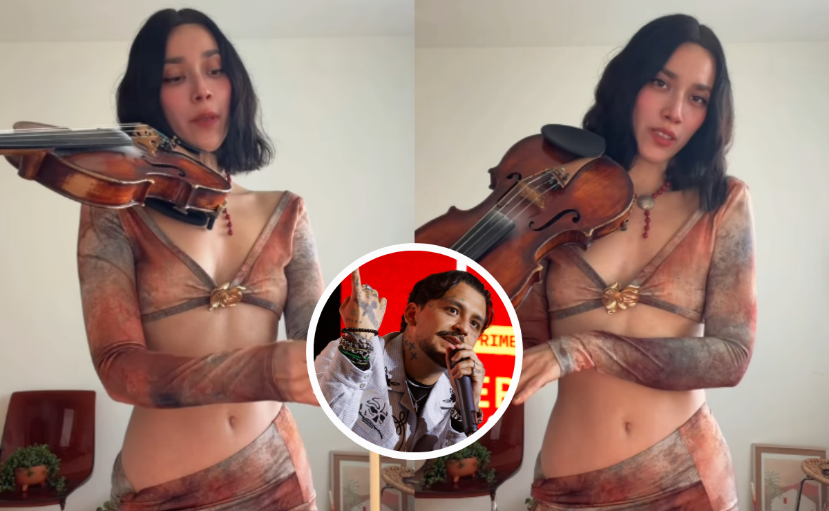 “Con razón perdió la cabeza”: violinista de Nodal enciende redes con sesión en bikini de sirena. Foto: Instagram/EFE
